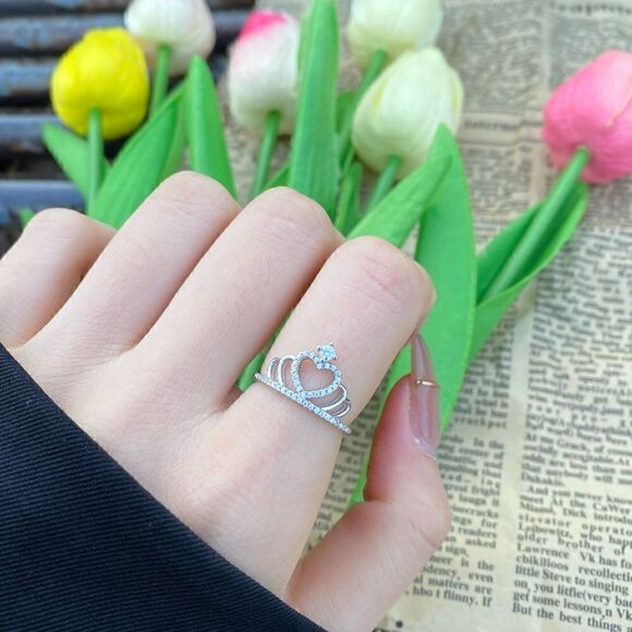 Stunning 925 Sterling Silver Princess Ring - Picture 5 of 8